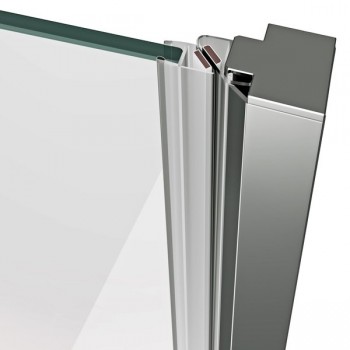 Двухстворчатая душевая дверь Ravak COSD2-100, профиль хром, прозрачное стекло