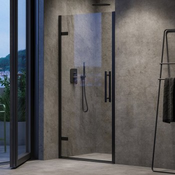 Душевая дверь Ravak COSD1 80, профиль черный, прозрачное стекло